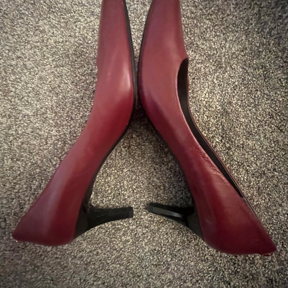 Monet Deep Red Women's Heels - Picture 3 of 7